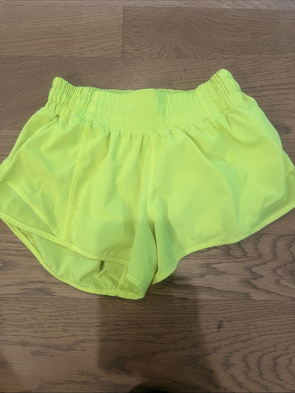lululemon athletica Neon Yellow Athletic Running Shorts 2.5” low rise